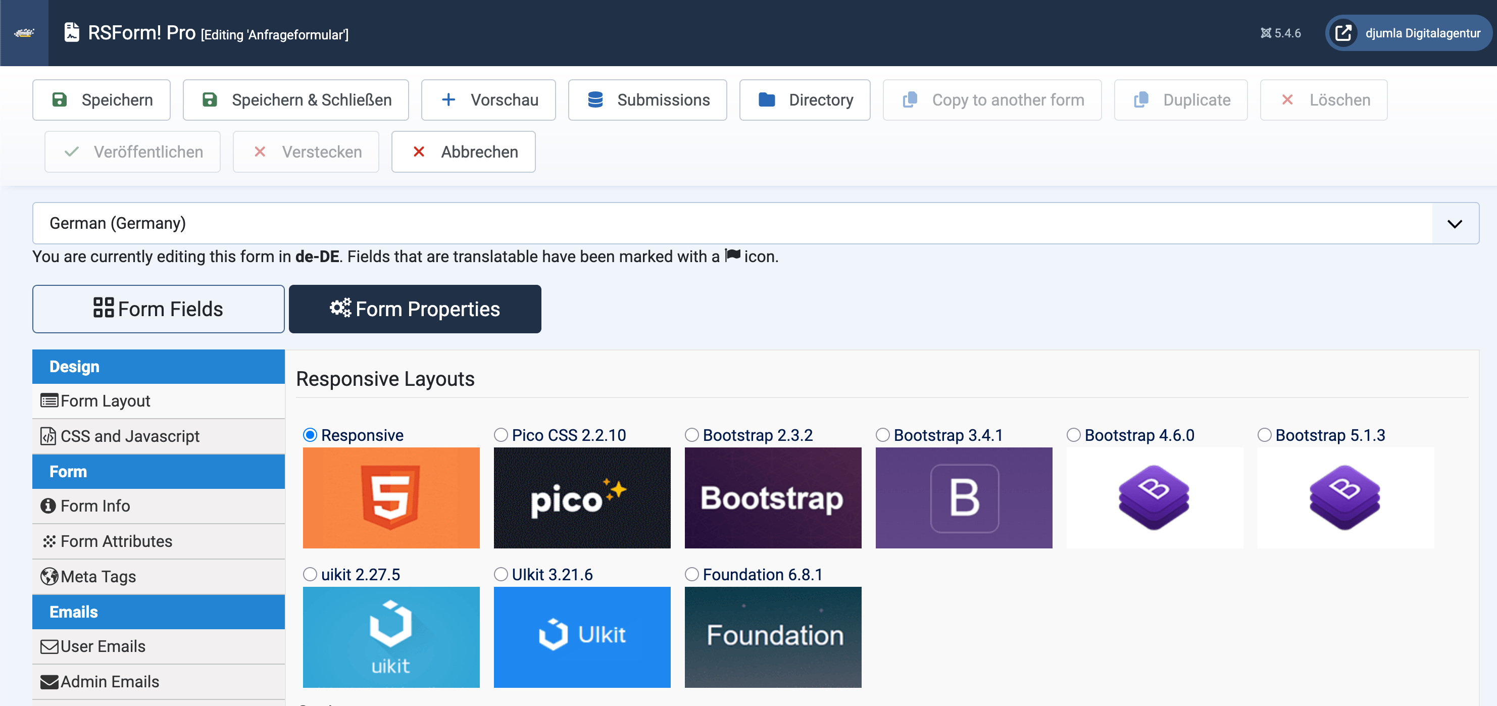 rsforms yootheme